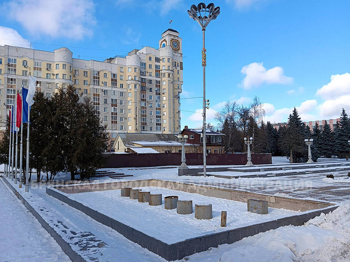 Фонтаны на площади Партизан в Брянске отремонтируют
