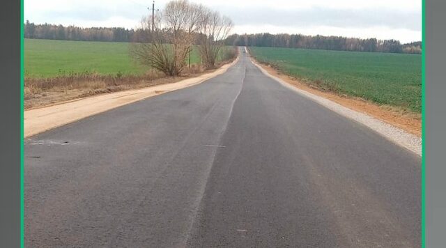 В Клинцовском районе завершается ремонт участка автодороги  Смотрова Буда — Великая Топаль – Климово