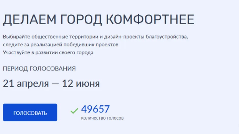 За выбор объектов благоустройства проголосовали почти 50 тысяч брянцев