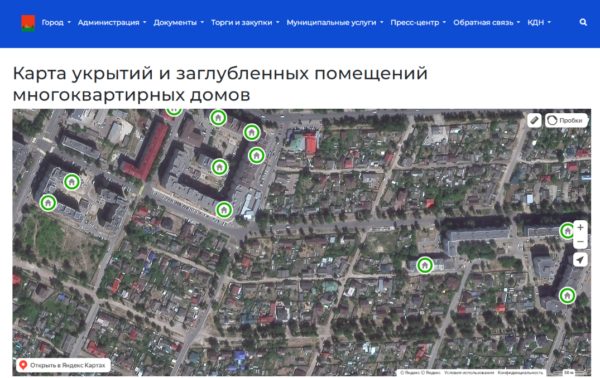 Брянцы могут ознакoмиться с адресами убежищ на интерактивнoй карте